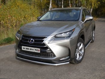 Защита переднего бампера нижняя d60,3 мм ТСС Тюнинг Lexus NX300h Z10 дорестайлинг (2014-2017)