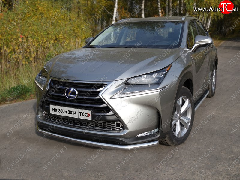 21 799 р. Защита переднего бампера нижняя d60,3 мм ТСС Тюнинг Lexus NX300h Z10 дорестайлинг (2014-2017) (нержавейка)  с доставкой в г. Москва