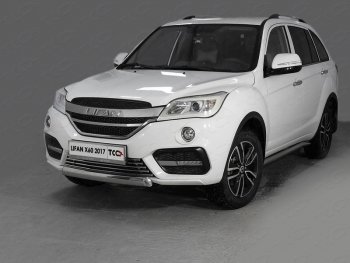 Защита переднего бампера нижняя овальная 75*42 мм ТСС Тюнинг Lifan X60 2-ой рестайлинг (2016-2025) ()