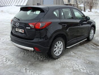 Защита задняя (центральная, нержавейка d75*42 мм) ТСС Тюнинг Mazda CX-5 KE дорестайлинг (2011-2014) ()