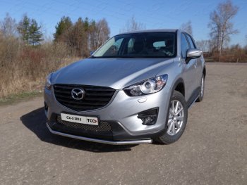 Защита переднего бампера нижняя d42,4 мм ТСС Тюнинг Mazda CX-5 KE рестайлинг (2015-2017)  (нержавейка)