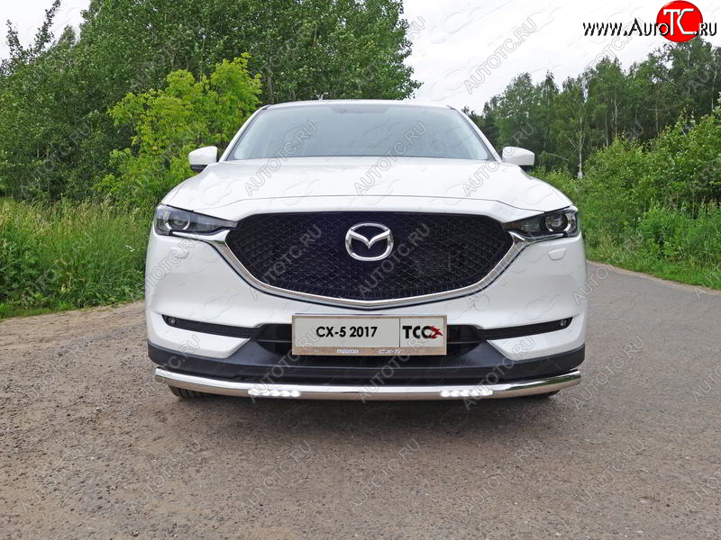 38 949 р. Защита переднего бампера нижняя с ДХО 60,3 мм ТСС Тюнинг Mazda CX-5 KF (2016-2024) (нержавейка)  с доставкой в г. Москва