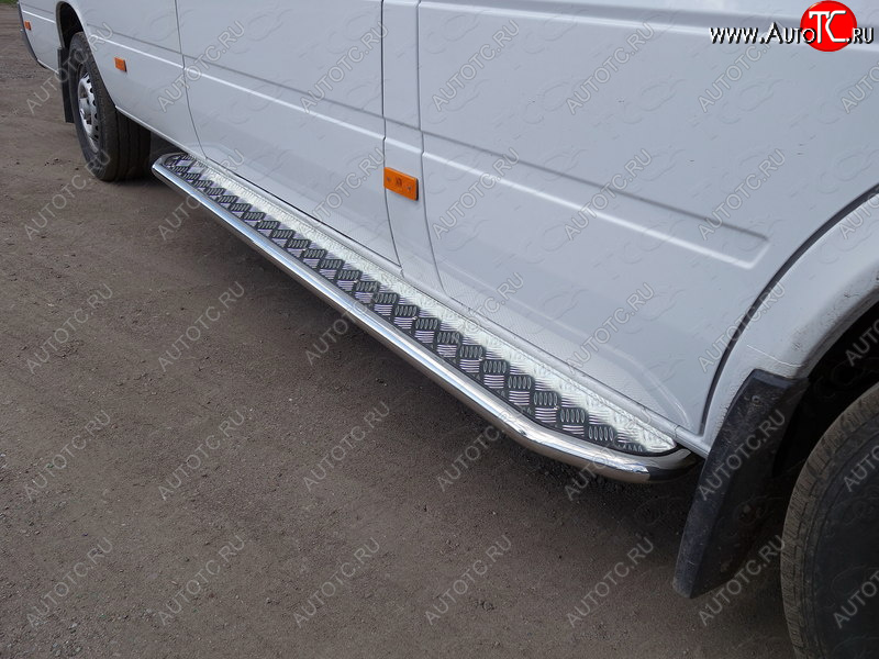 28 099 р. Порог с площадкой, ТСС Тюнинг  Mercedes-Benz Sprinter  W906 (2014-2018) рестайлинг (с площадкой 42,4 мм)  с доставкой в г. Москва