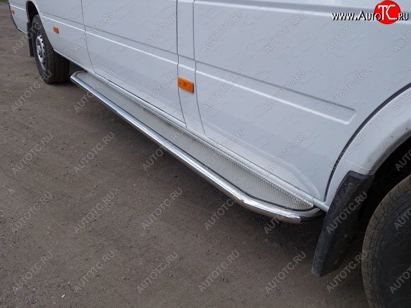 32 999 р. Порог с площадкой d42,4 мм ТСС Тюнинг  Mercedes-Benz Sprinter  W906 (2014-2018) рестайлинг (нержавейка лист)  с доставкой в г. Москва