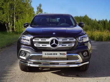 31 899 р. Защита переднего бампера нижняя с ДХО 60,3 мм ТСС Тюнинг Mercedes-Benz X class W470 (2017-2020) (нержавейка)  с доставкой в г. Москва. Увеличить фотографию 1