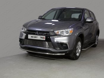 Защита переднего бампера нижняя d42,4 мм ТСС Тюнинг Mitsubishi ASX 2-ой рестайлинг (2017-2020) ()