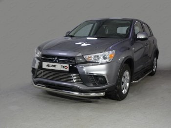 Защита переднего бампера нижняя d60,3 мм ТСС Тюнинг Mitsubishi ASX 2-ой рестайлинг (2017-2020) ()