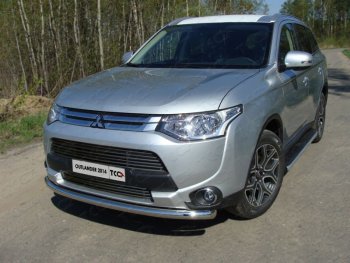 Защита переднего бампера нижняя d60,3 мм ТСС Тюнинг Mitsubishi (Митсубиси) Outlander (Аутлэндэр)  GF (2014-2016) GF 1-ый рестайлинг ()