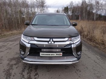 Защита передняя нижняя короткая 60,3 мм ТСС Тюнинг Mitsubishi (Митсубиси) Outlander (Аутлэндэр)  GF (2015-2018) GF 2-ой рестайлинг ()