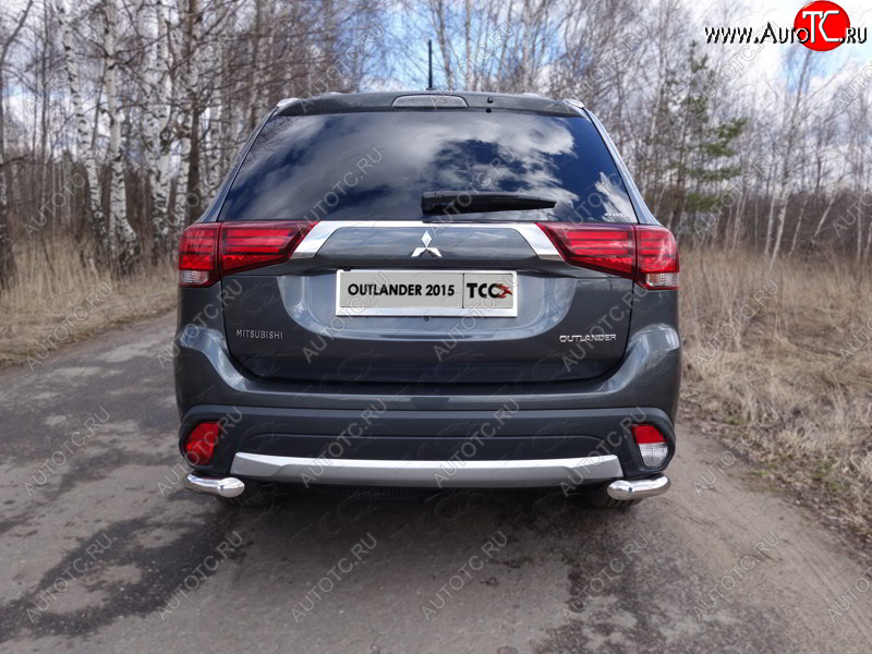 22 599 р. Защита заднего бампера (уголки, d60,3 мм) TCC  Mitsubishi Outlander  GF (2015-2018) 2-ой рестайлинг  с доставкой в г. Москва