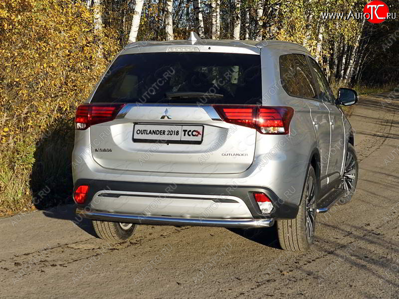 20 999 р. Защита задняя (нержавейка 60,3 мм) ТСС Тюнинг  Mitsubishi Outlander  GF (2018-2022) 3-ий рестайлинг  с доставкой в г. Москва