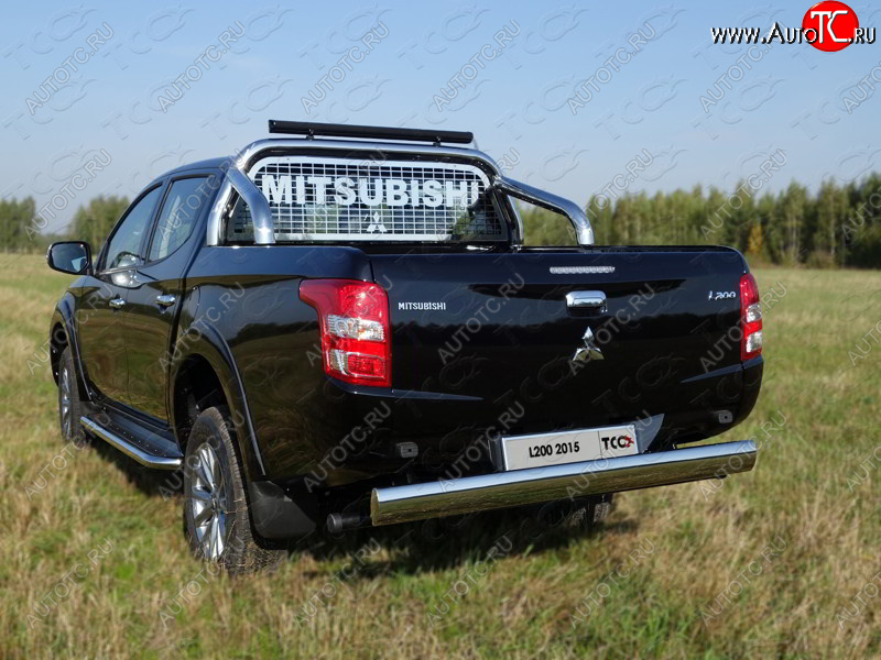 18 999 р. Защита задняя (центральная 120х60 мм) ТСС Тюнинг  Mitsubishi L200  5 KK,KL (2015-2019) дорестайлинг (центральная)  с доставкой в г. Москва