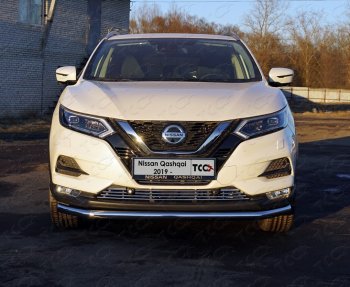 Защита переднего бампера нижняя d60,3 мм ТСС Тюнинг Nissan Qashqai 2 J11 рестайлинг (2017-2022) ()