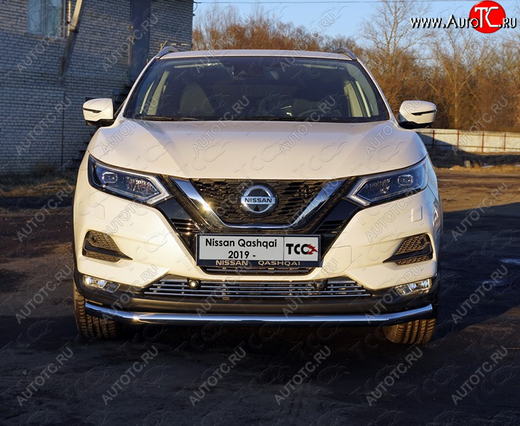 20 899 р. Защита переднего бампера нижняя d60,3 мм ТСС Тюнинг Nissan Qashqai 2 J11 рестайлинг (2017-2022) (нержавейка)  с доставкой в г. Москва