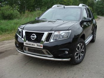 Защита переднего бампера нижняя d60,3 мм ТСС Тюнинг Nissan Terrano D10 дорестайлинг (2013-2016) ()