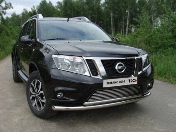 Защита передняя нижняя двойная 60,3*42,4 мм ТСС Тюнинг Nissan Terrano D10 дорестайлинг (2013-2016) ()