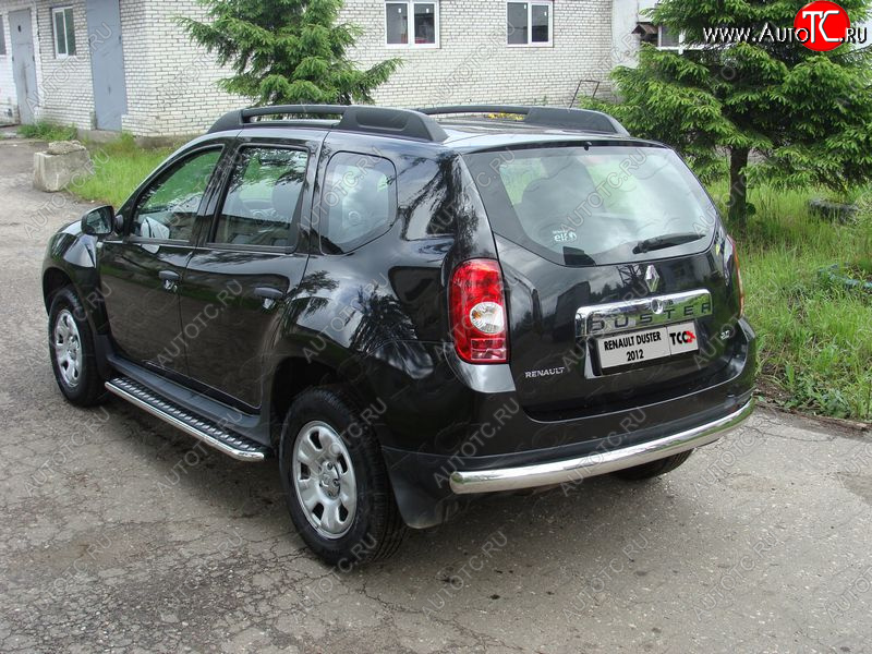 21 899 р. Защита задняя (овальная длинная 75х42 мм) ТСС Тюнинг  Renault Duster  HS (2010-2015) дорестайлинг (овальная длинная)  с доставкой в г. Москва