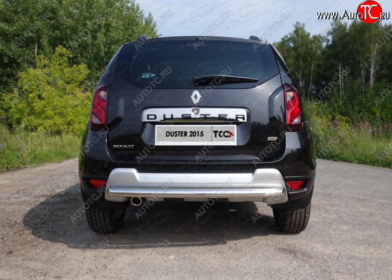 12 299 р. Защита задняя (нержавейка 60,3 мм) ТСС Тюнинг Renault Duster HS рестайлинг (2015-2021)  с доставкой в г. Москва