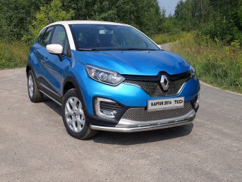 Защита переднего бампера нижняя d60,3 мм ТСС Тюнинг Renault Kaptur дорестайлинг (2016-2020) ()