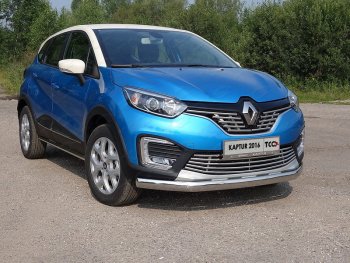 Защита переднего бампера нижняя овальная 75х42 мм ТСС Тюнинг Renault Kaptur дорестайлинг (2016-2020) ()