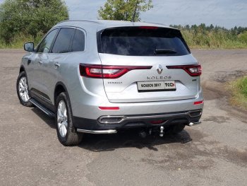 Защита заднего бампера (уголки, d42,4 мм) TCC Renault Koleos 2 (2016-2024)