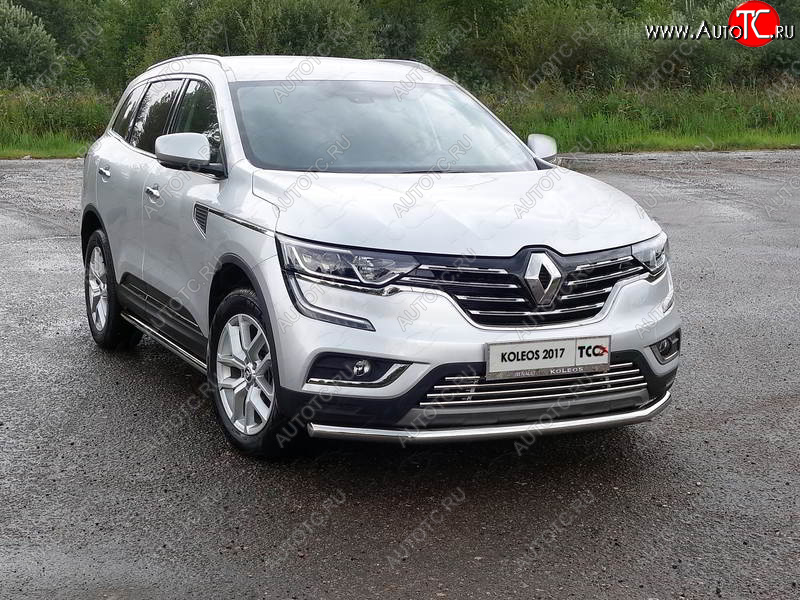 18 699 р. Защита переднего бампера нижняя d60,3 мм ТСС Тюнинг Renault Koleos 2 (2016-2024) (нержавейка)  с доставкой в г. Москва