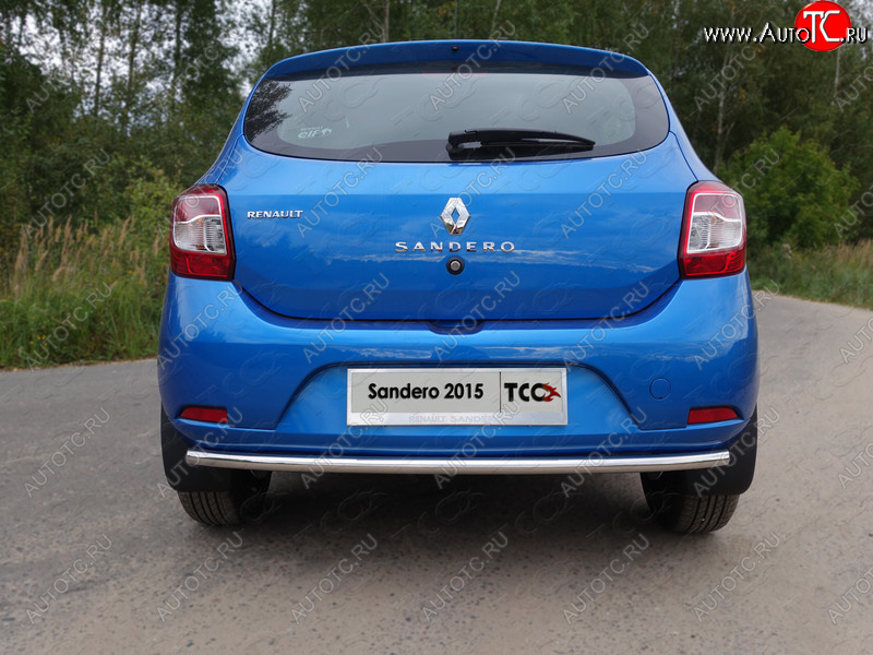 10 799 р. Защита задняя (нижняя d42,4 мм) ТСС Тюнинг  Renault Sandero  (B8) (2014-2018) дорестайлинг (нижняя)  с доставкой в г. Москва