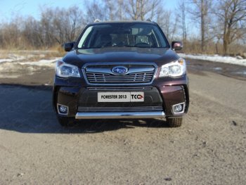 Нижняя декоративная вставка в бампер (спорт) ТСС Тюнинг Subaru (Субару) Forester (Форестер)  SJ (2012-2016) SJ дорестайлинг ()