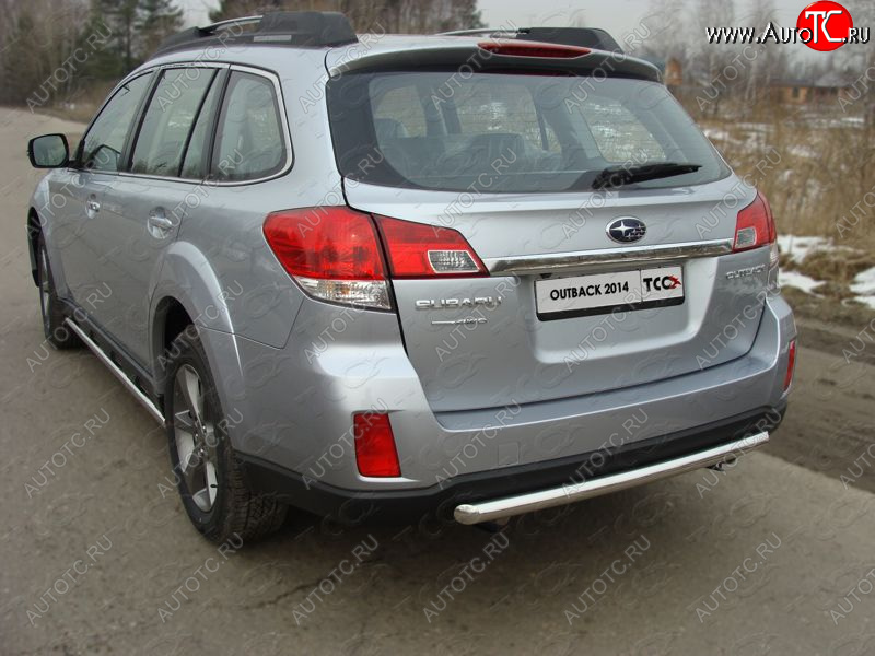 10 799 р. Защита задняя (центральная нержавейка 50,8 мм) ТСС Тюнинг  Subaru Outback  BR, (2012-2015) B14)  рестайлинг универсал  с доставкой в г. Москва