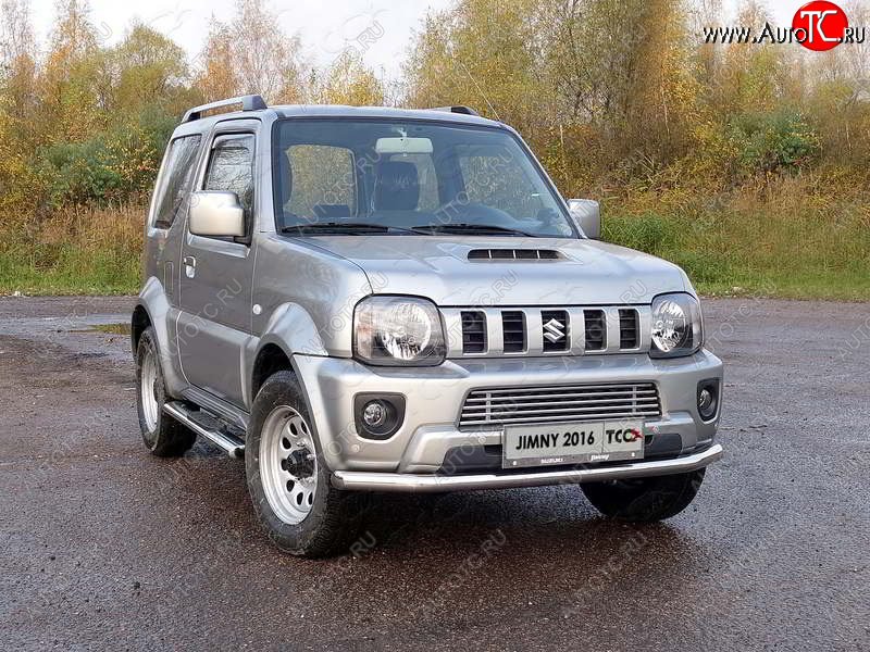 16 899 р. Защита переднего бампера нижняя d60,3 мм ТСС Тюнинг Suzuki Jimny JB64 (2018-2024) (нержавейка)  с доставкой в г. Москва