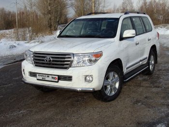 Защита передняя нижняя длинная 75*42 мм ТСС Тюнинг Toyota (Тойота) Land Cruiser (Лэнд)  200 (2012-2015) 200 1-ый рестайлинг ()