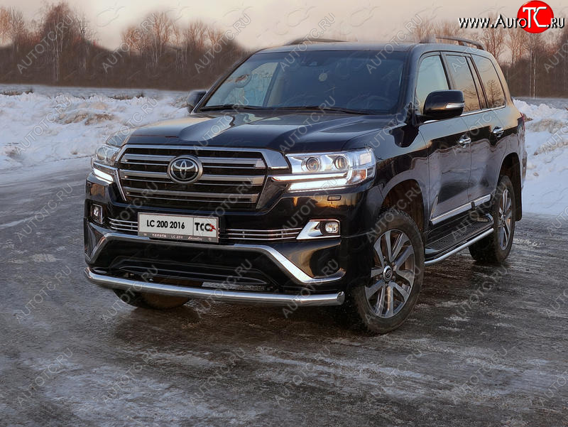 27 999 р. Защита переднего бампера нижняя d76,1 мм (EXECUTIVE) ТСС Тюнинг  Toyota Land Cruiser  200 (2015-2021) 2-ой рестайлинг (нержавейка)  с доставкой в г. Москва