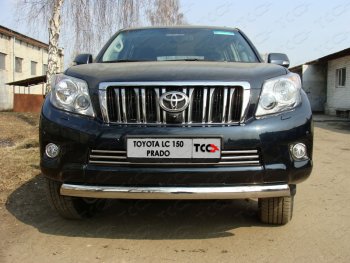 Декоративная вставка переднего бампера ТСС Тюнинг Toyota Land Cruiser Prado J150 дорестайлинг (2009-2013) ()