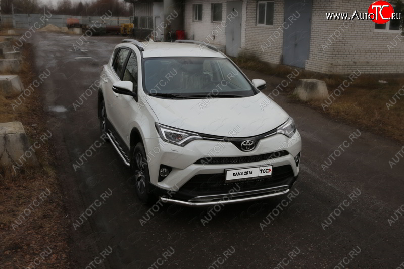 21 799 р. Защита переднего бампера нижняя d60,3 мм ТСС Тюнинг Toyota RAV4 XA40 5 дв. рестайлинг (2015-2019) (нержавейка)  с доставкой в г. Москва