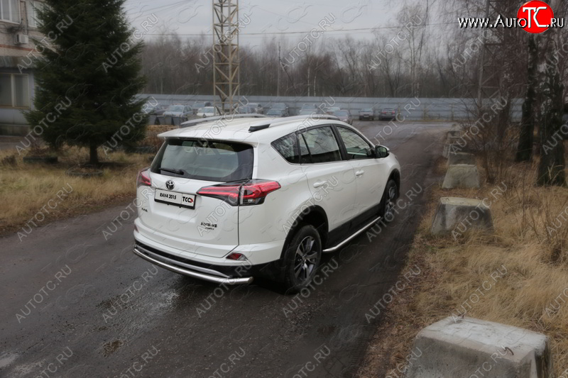 19 549 р. Защита задняя (центральная нержавейка 60,3 мм) ТСС Тюнинг Toyota RAV4 XA40 5 дв. рестайлинг (2015-2019)  с доставкой в г. Москва