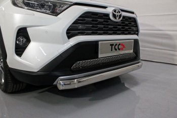 Защита переднего бампера нижняя овальная 75х42 мм ТСС Тюнинг Toyota (Тойота) RAV4 (рав)  XA50 (2018-2025) XA50 5 дв. дорестайлинг ()