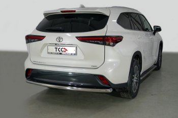 18 449 р. Защита задняя (нержавейка 60,3 мм) ТСС Тюнинг  Toyota Highlander  XU70 (2020-2024)  с доставкой в г. Москва. Увеличить фотографию 1