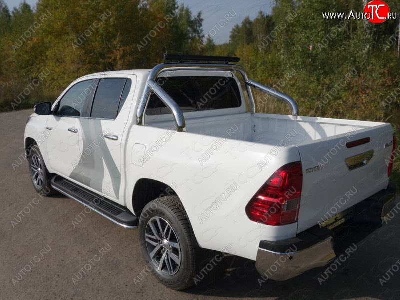 55 999 р. Защита кузова (нержавейка Ø76,1) ТСС Тюнинг  Toyota Hilux  AN120 (2016-2024) дорестайлинг, 1-ый рестайлинг, 2-ой рестайлинг (без крышки)  с доставкой в г. Москва