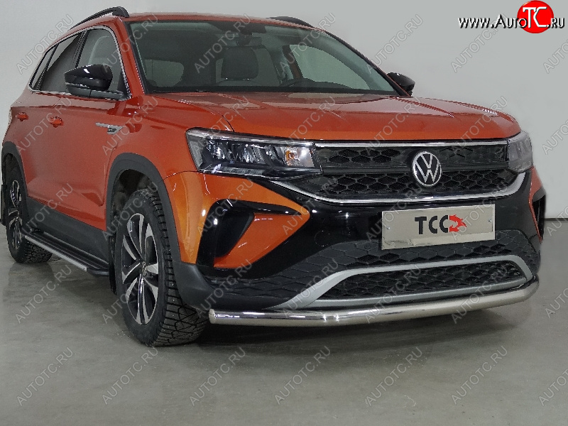 20 549 р. Защита переднего бампера нижняя d60,3 мм ТСС Тюнинг Volkswagen Taos (2020-2022) (нержавейка)  с доставкой в г. Москва