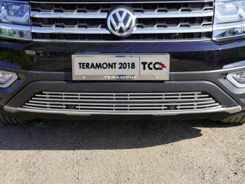 Нижняя декоративная вставка в бампер (с парктроником) ТСС Тюнинг Volkswagen (Волксваген) Teramont (Терамонт)  CA1 (2016-2020) CA1 дорестайлинг