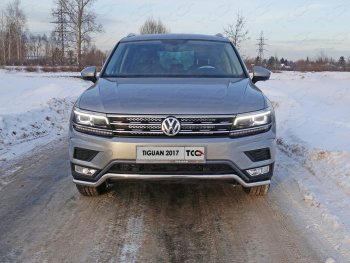 Защита переднего бампера нижняя d42,4 мм ТСС Тюнинг Volkswagen Tiguan Mk2 дорестайлинг (2016-2020)