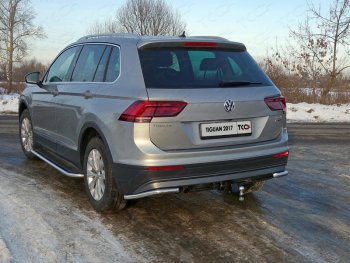 Защита заднего бампера (уголки, d42,4 мм) TCC Volkswagen Tiguan Mk2 дорестайлинг (2016-2020)