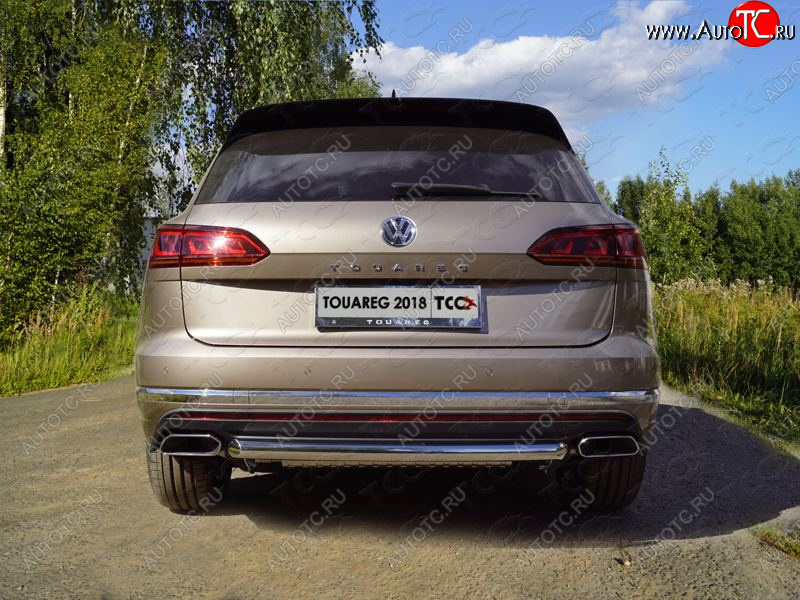 17 999 р. Защита задняя (нержавейка 60,3 мм) ТСС Тюнинг  Volkswagen Touareg  CR (2018-2024)  с доставкой в г. Москва