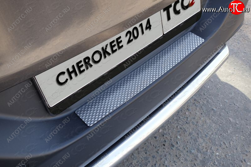 1 289 р. Накладка на задний бампер ТСС Тюнинг  Jeep Cherokee  KL (2014-2017) дорестайлинг (Декоративная)  с доставкой в г. Москва