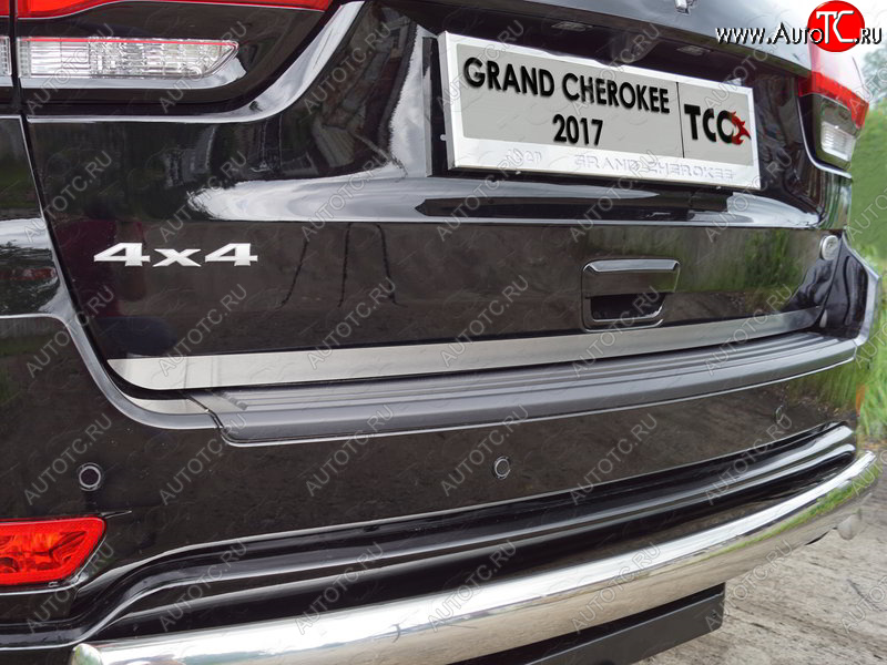 2 149 р. Накладка на заднюю дверь, ТСС Тюнинг  Jeep Grand Cherokee  WK2 (2013-2018) 1-ый рестайлинг (Лист шлифованный)  с доставкой в г. Москва