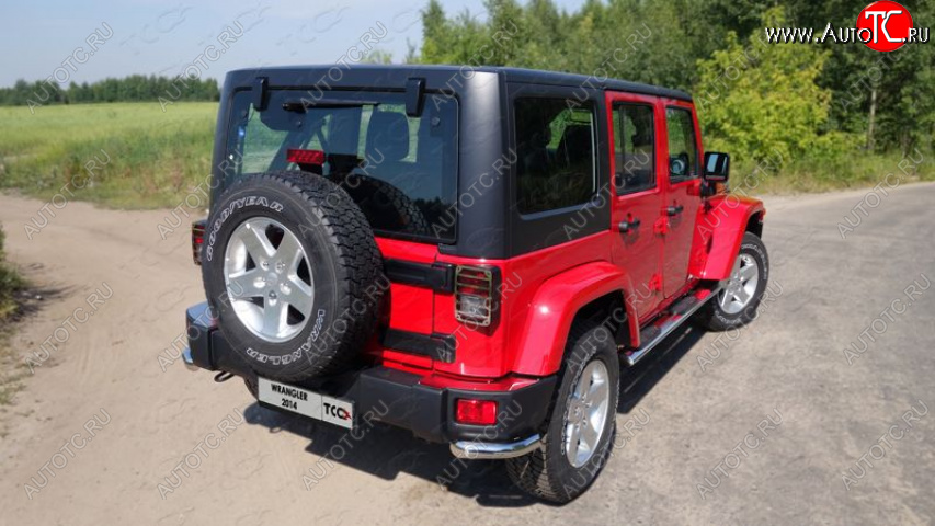 5 349 р. Накладки на задний бампер, ТСС Тюнинг  Jeep Wrangler  JK (2007-2018) (декоративные)  с доставкой в г. Москва