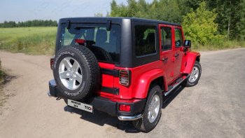 Накладки на задний бампер, ТСС Тюнинг Jeep Wrangler JK (2007-2018)  (декоративные)