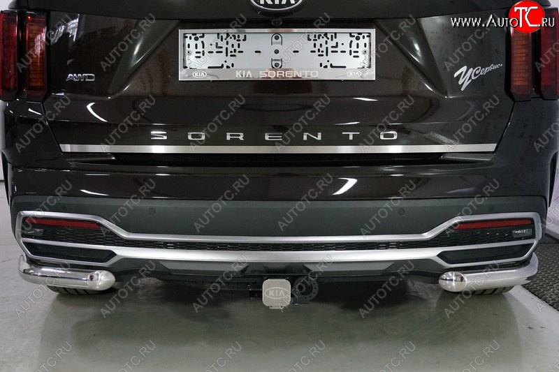 2 269 р. Накладка на заднюю дверь, ТСС Тюнинг  KIA Sorento  MQ4 (2020-2022) (лист шлифованный)  с доставкой в г. Москва