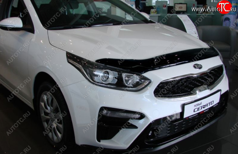 2 879 р. Дефлектор капота SIM KIA Cerato 4 BD дорестайлинг седан (2018-2021)  с доставкой в г. Москва