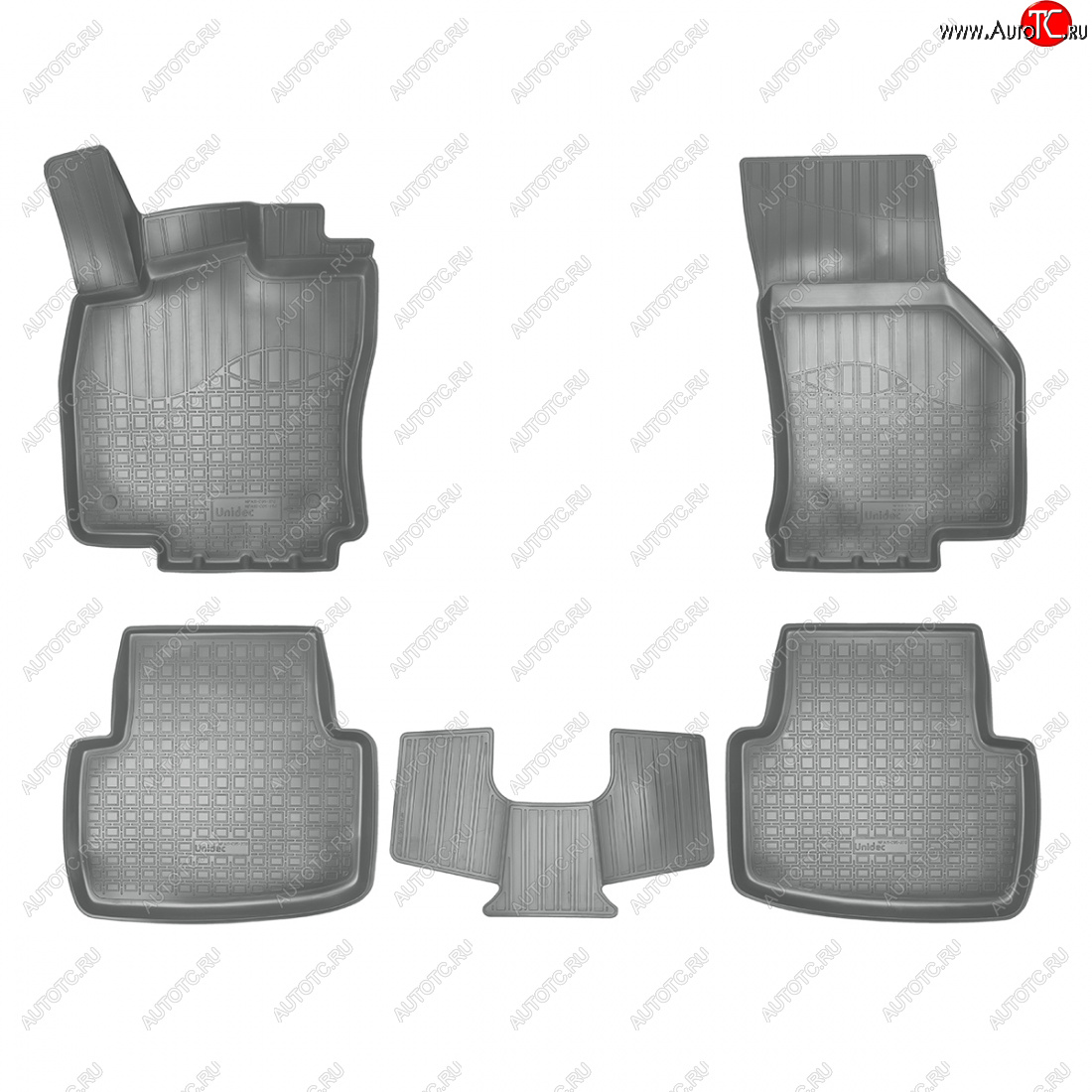 3 199 р. Коврики салонные 3D Norplast  Volkswagen Passat  B8 (2015-2019) седан дорестайлинг, универсал дорестайлинг (серый)  с доставкой в г. Москва